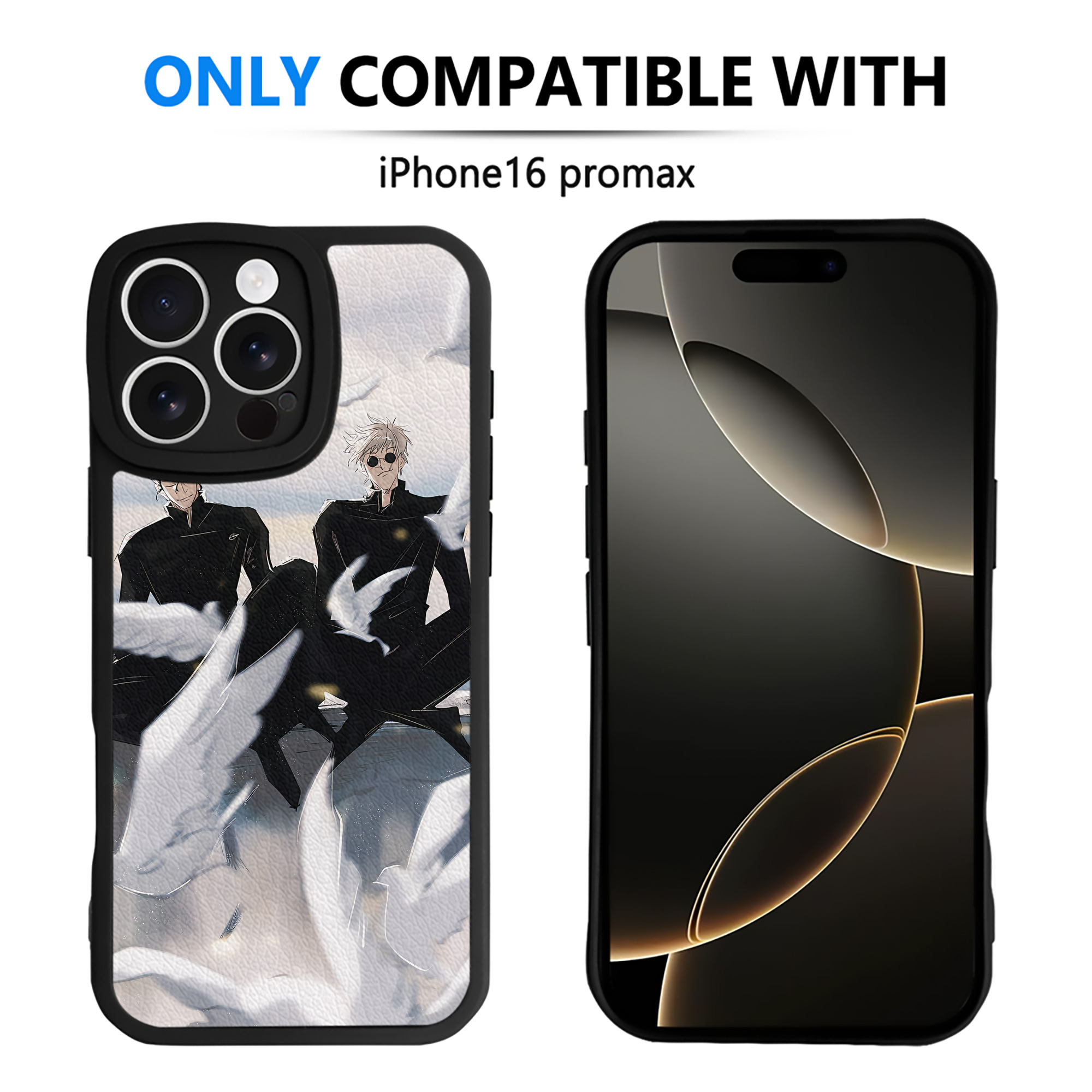 （画像用） 呪術廻戦 Jujutsu Kaisen 【iPhone 16シリーズ対応】シリコンスマホケース（レザー調） 材質：シリコン